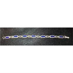 Sterling silver bracelet with lapis #2048946