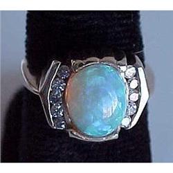 Opal and diamond ladies ring #2048961