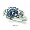 Image 1 : 2.07 carats FANCY BLUE DIAMOND Three Stone #2049027