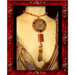 Art Nouveau Figural jeweled DRIPPING necklace #2049048