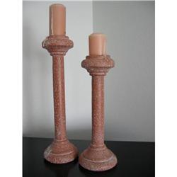 designer pr of pink tall candle sticks!  #2049052