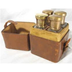 Cologne Bottle set in Leather case c1875 #2049092