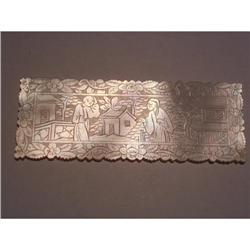 Antique mother of pearl gaming chip #2049105