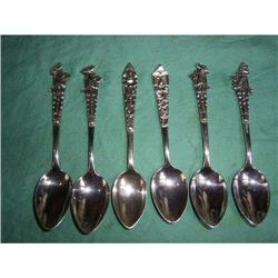 6 different  silver  indonesian teaspoons #2049122
