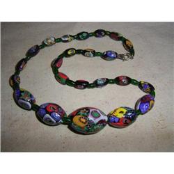 Vintage Murano  Millefiori  Glass Necklace #2049141