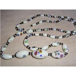 Vintage Murano  Millefiori  Glass Necklace #2049143