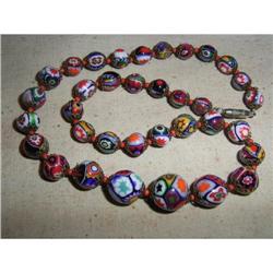 Vintage Murano  Millefiori  Glass Necklace #2049145