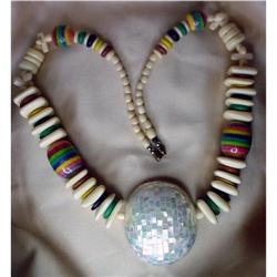 Necklace Inlaid Mother of pearl & Ivory colored#2049165