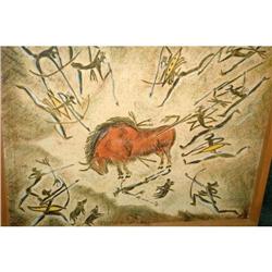 Original Oil Pastel Cave Painting -African? Art#2049173