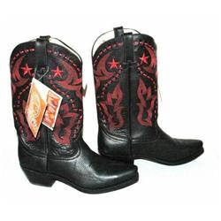 Durango Black & Red Stitched Boots 9 M, NWT  #2049176