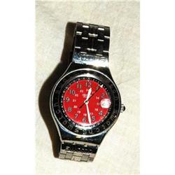 Red Face Swatch" Irony"  Watch Water Resistant #2049177