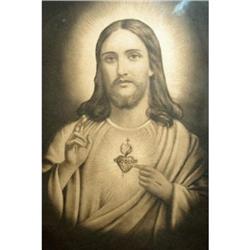 1926  Sepia Tone  Jesus Print   Antique #2049209