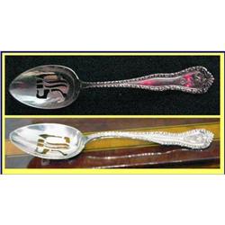 VINTAGE JUDAICA SILVER SERVING SPOON OPENWORK #2049234