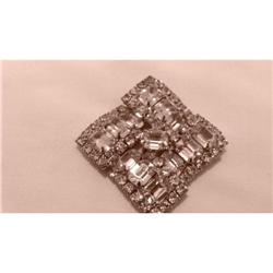 ART DECO RHODIUM-PLATED BROOCH #2049235