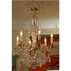 Bronze and Crystal Chandelier #2058518