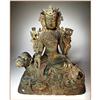 Image 1 : BRONZE FIGURE MANJUSHRI WITH LION - MING #2058731