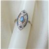 Image 1 : GREAT VINTAGE 18K, DIAMOND & SAPPHIRE RING #2058864