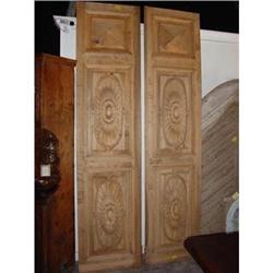 Pair of French Antique Stripped Walnut Wood #2059308