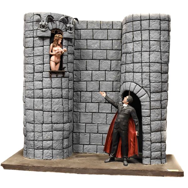 HIGH DETAIL LARGE DRACULA CASTLE WITH FIGURES