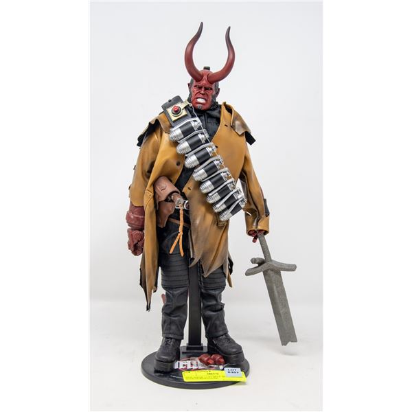 SIDE SHOW 12 IN HELL BOY FIGURE WITH HORNS LOOSE