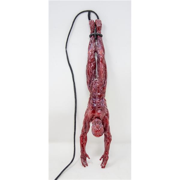 12 IN SKINNED CORPSE HANGING STATUE PAINTED