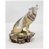 Image 1 : ARTIST PAINTED HOWLING WOLF STATUE