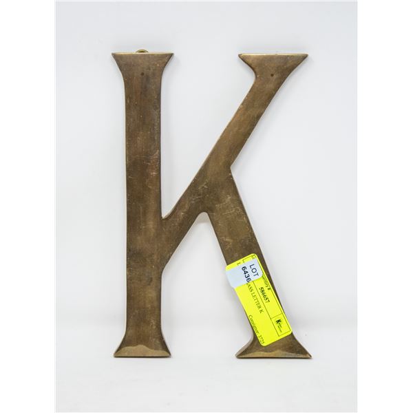 LARGE BRASS LETTER K