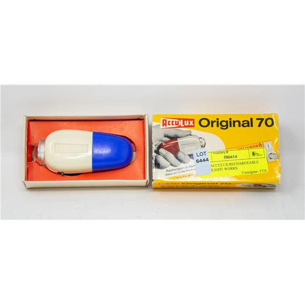 1950S ACCULUX RECHARGEABLE FLASHLIGHT WORKS