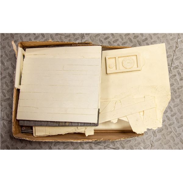 BOX OF ASSORTED VINTAGE MONSTER BASE PLATES