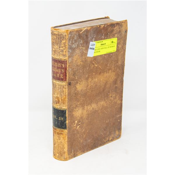 1844 DECLINE AND FALL OF ROMAN EMPIRE BOOK