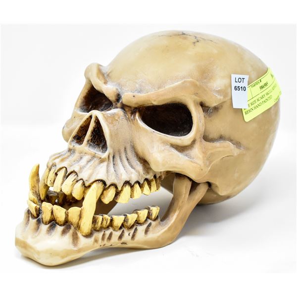 LIFE SIZE SCARY SKULL REPLICA RESIN HAND PAINTED