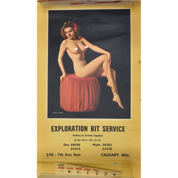 ORIGINAL 50S PIN UP GIRL CALENDAR