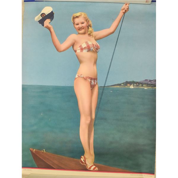 ORIGINAL 50S PIN UP GIRL CALENDAR