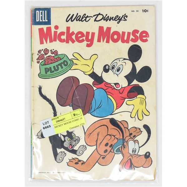 1956 DELL MICKEY MOUSE COMIC 10 CENT