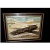 Image 1 : Seagull Shipwreck Beach Scene Oil Painting #2009034