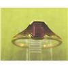 Image 1 : 14K Yellow Gold Rect Cut 0.5 Carat Ruby Sz 5.5 #2020182