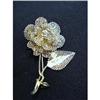 Image 1 : FINEST SILVER FILIGREE BROOCH-ROSE-Lace Like #2020262