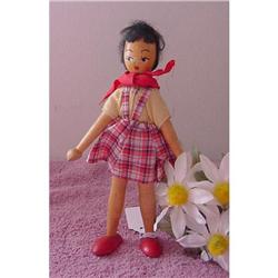 Doll Wood Made in Poland 9  Girl Plaid #2021076