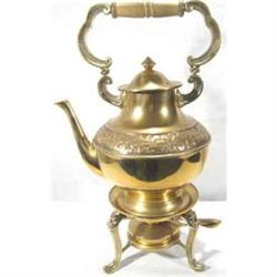 Kettle ona Stand. Brass. Heater  c1950 #2021271
