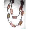 Image 1 : Chunky Lucite Beaded X-Long Flapper Necklace  #2035911