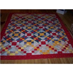 Hand Quilted and Tied Vintage Quilt #2036256