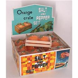 old vintage ORANGES SALT PEPPER SHAKER display #2036267