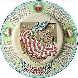 old vintage 1914 C.D. KENNY TIN ART plate #2036270