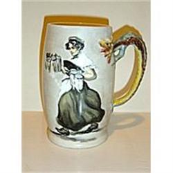 Limoges Mug Tavern Maiden ~ J. POUGAT 1900 #2036310