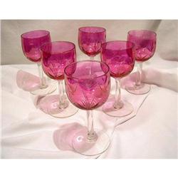 6 Cranberry Glasses midcrystal #2036365