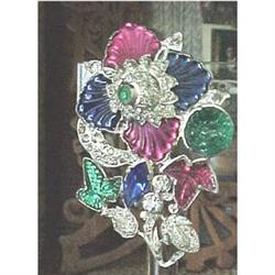 Art Deco carved fruit salad dress clip #2036388