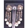 Image 1 : Rare dangle pearl & rhinestone Miriam Haskell #2036394