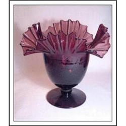 Crackle Glass Crimp Top Vase #2036607