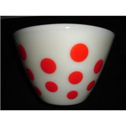 Fire King Red Dot Large Splash Bowl #2036644
