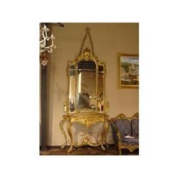 Italian Marble Top Console with Pier Mirror #2046870